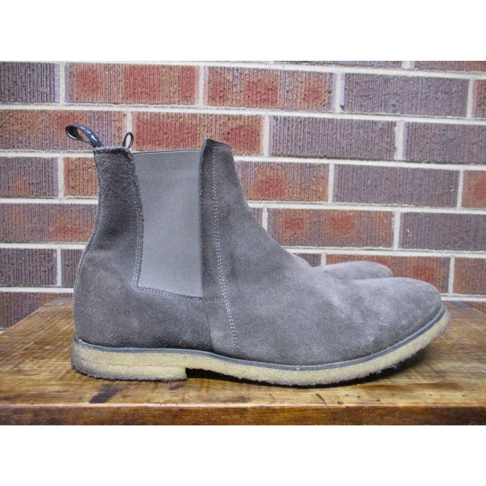 AllSaints Chelsea Boots Mens Reiner Gray Suede Crepe Sole Portugal EU 46 US 13